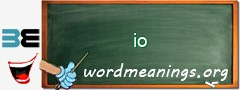 WordMeaning blackboard for io